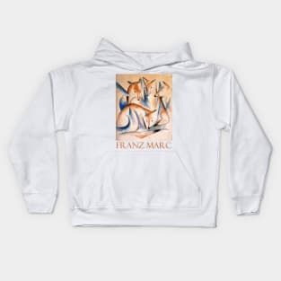 Four Foxes by Franz Marc Kids Hoodie